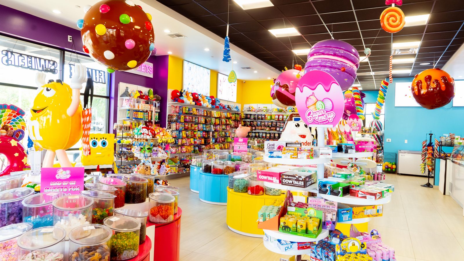 Bright interior of Sugar Me Up candy store in Avondale, Arizona
